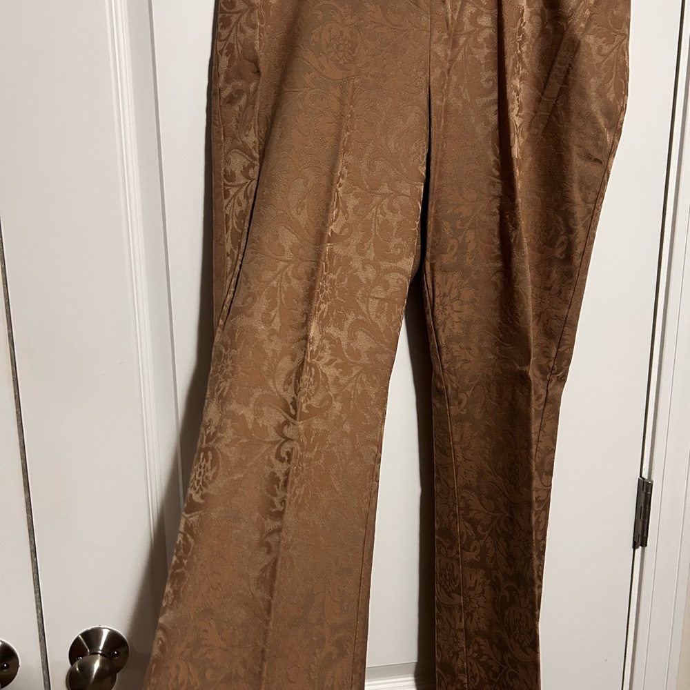 New York @ Company Elegant Brown Patterned Pants